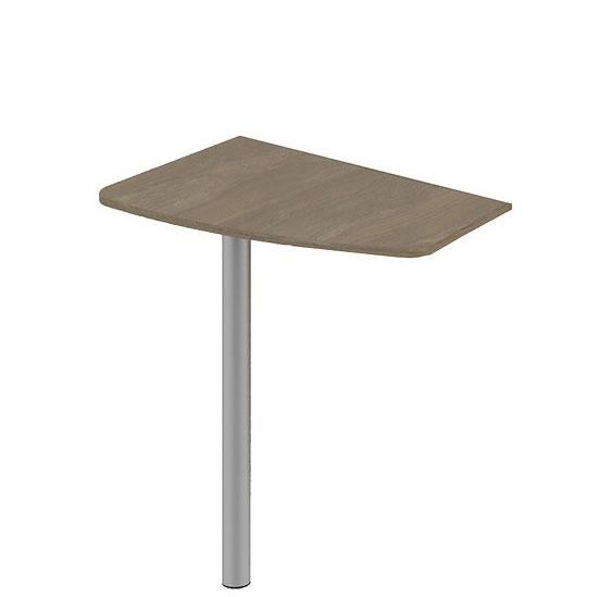 Стіл приставний на металевій опорі, АЛМАНТ, 502х735х750 мм.